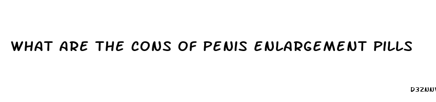 what are the cons of penis enlargement pills