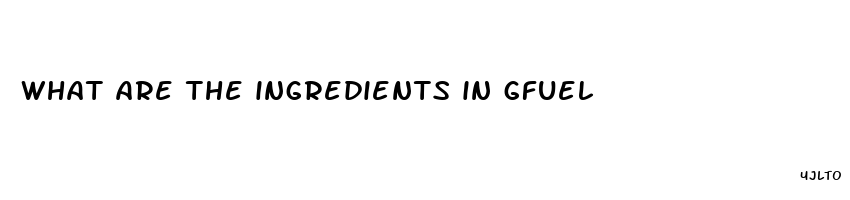 what are the ingredients in gfuel