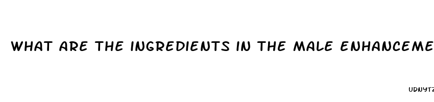 what are the ingredients in the male enhancement extenz