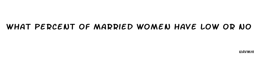 what percent of married women have low or no libido