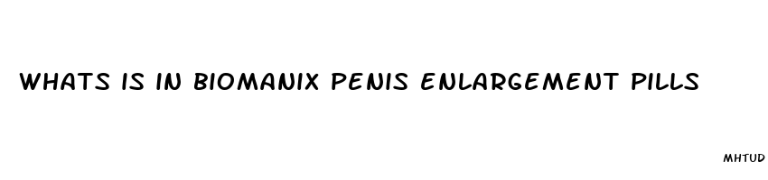 whats is in biomanix penis enlargement pills