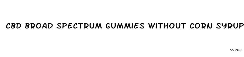 cbd broad spectrum gummies without corn syrup