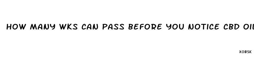 how many wks can pass before you notice cbd oil helping with pain