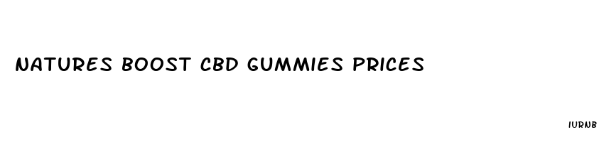 natures boost cbd gummies prices
