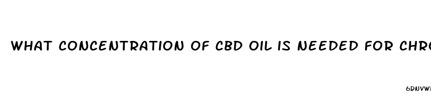 what concentration of cbd oil is needed for chronic pain