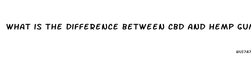 what is the difference between cbd and hemp gummies