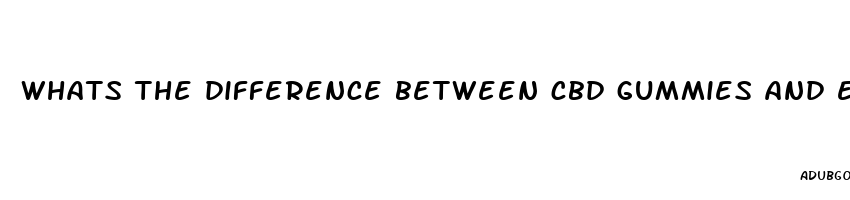 whats the difference between cbd gummies and edibles