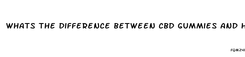 whats the difference between cbd gummies and hemp gummies