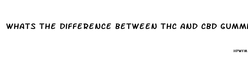 whats the difference between thc and cbd gummies