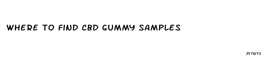 where to find cbd gummy samples