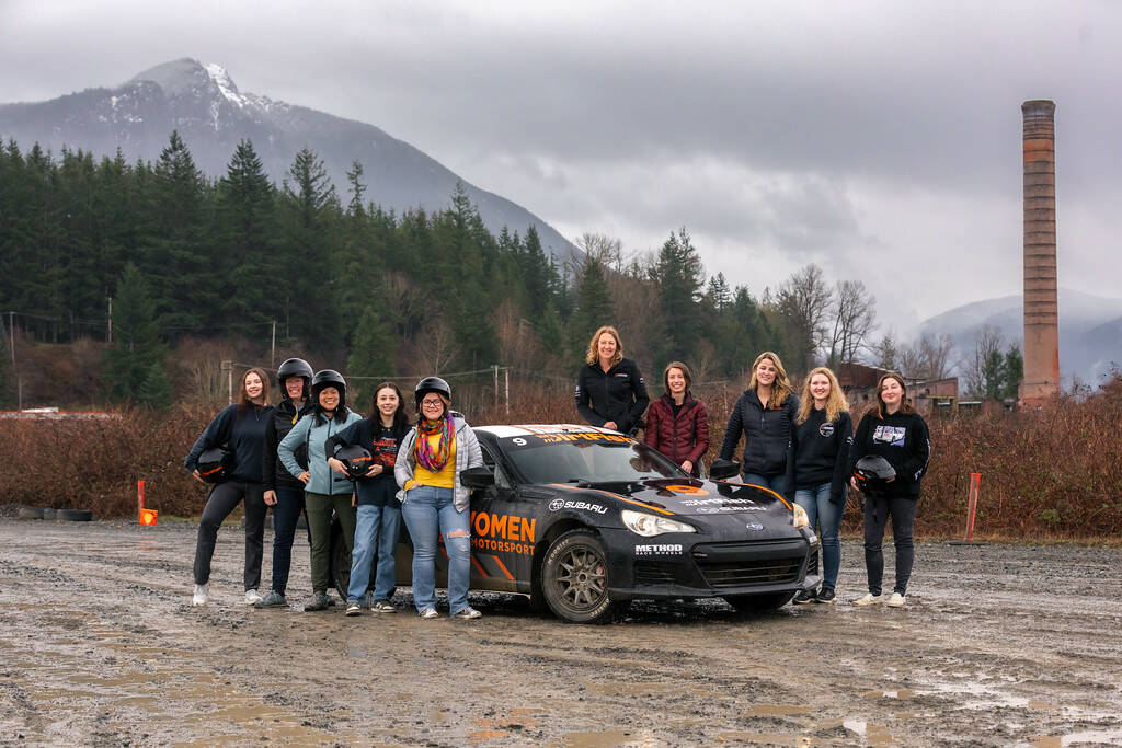 The all-womens class is not strictly for aspiring professional drivers. Women who have signed up so far include car enthusiasts, stunt women, bus drivers and a mom looking to be more comfortable driving in ice and snow.(Photos courtesy of Dirtfish)